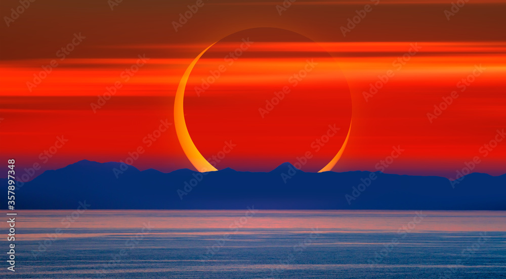 Poster Ringed solar eclipse 