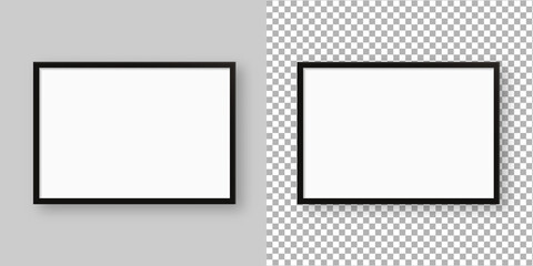 Fototapeta na wymiar Realistic picture frame. Blank picture frame mockup template. Mockup isolated. Template design. Realistic vector illustration.