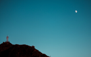 moon over the mountains