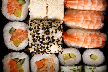 Sushi set. Directly above.