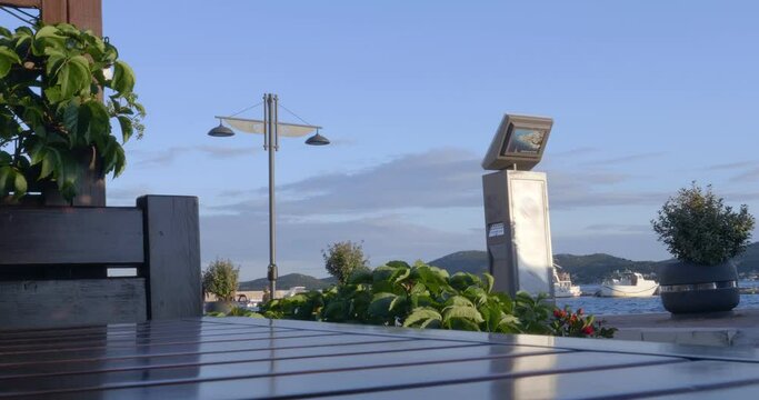 View from the terrace of a restaurant in Biograd na moru, Croatia
