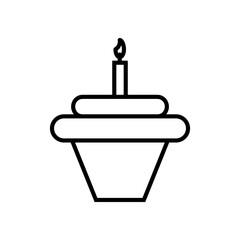 Obraz premium cupcake icon design vector template