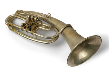 Obraz premium Old vintage French horn