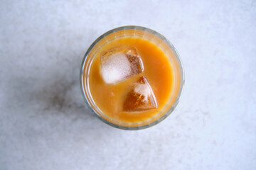 Cold brew coffee with irish cream, alcoholic refreshing summer drink