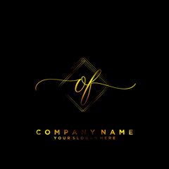 OF Initial handwriting logo vector