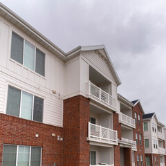 Square Receding view of a modern apartment complex