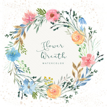 Islamic new year template floral watercolor