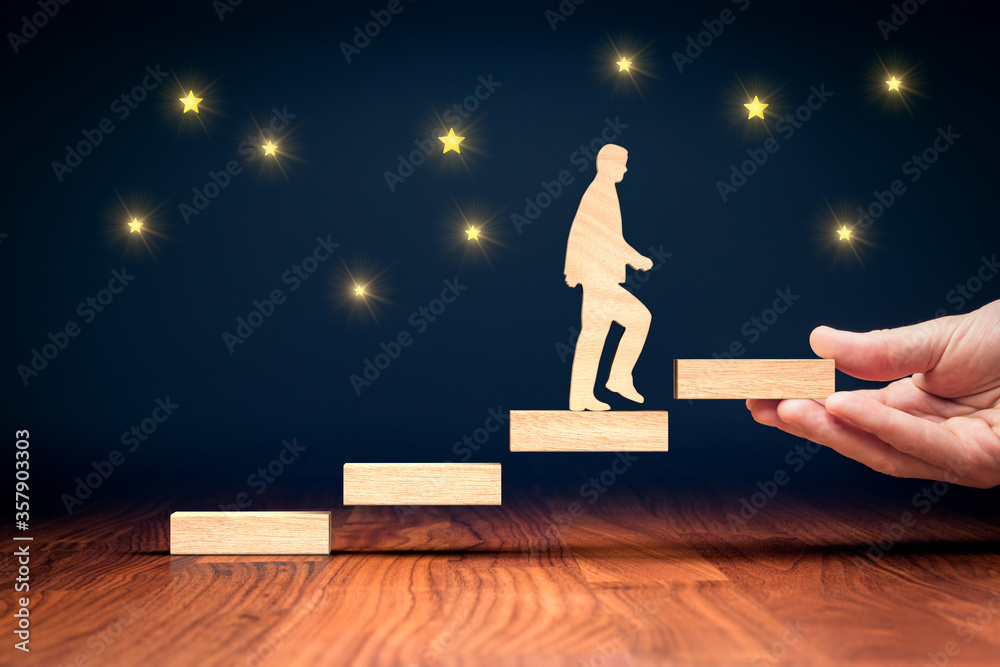 Wall mural sky is the limit motivational and personal development concept.