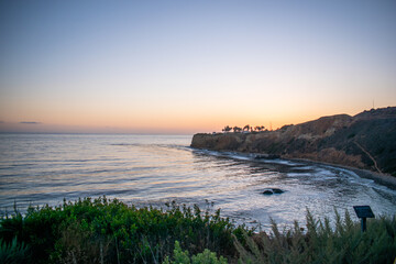 Obraz premium Sunset over the Pacific Ocean in Rancho Palos Verdes 