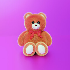 little bear on a pink or lilac background for cards