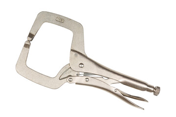 locking plier 11R on white background close up