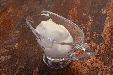 Sour cream in the bowl