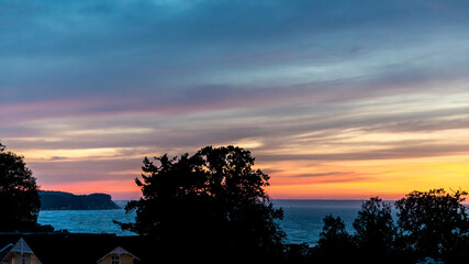 Sonnenuntergang am Nordstrand von G&ouml;hren auf der Insel R&uuml;gen