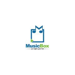 music box gift abstract logo design