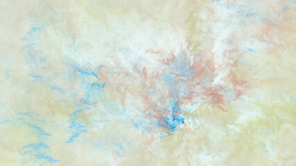 Abstract blue and green fantastic clouds. Colorful fractal background. Digital art. 3d rendering.