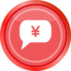 web icon on cloud with yen money sign button. yen money icon