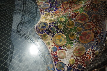 abstract technology background. Mosaic at Barcelona 