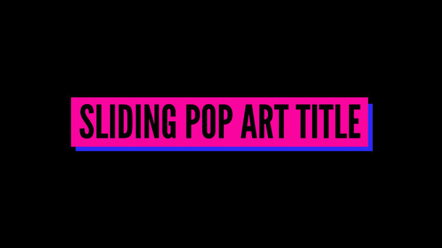Sliding Pop Art Title