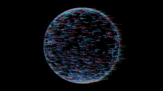 Digital technology background sphere random text on globe wallpapers  