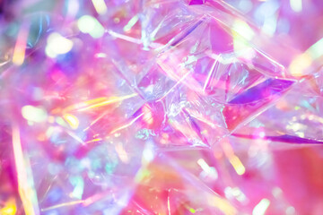 Abstract holographic trendy background. Magical bokeh overlay or a design element.