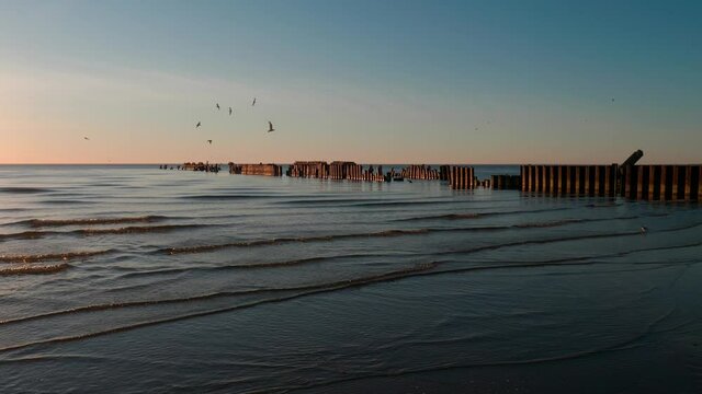 Sea Wave Protection in Baltic sea Narva Estonia
