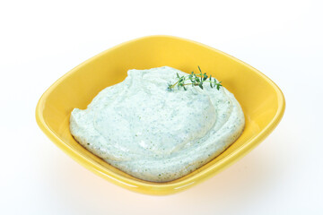 Cottage cream snack with herbs