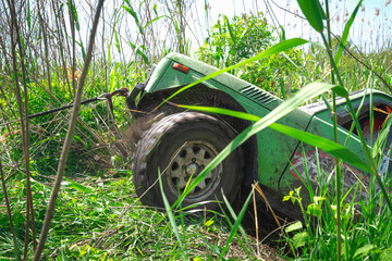 Fototapeta premium Rostov-on-Don, Russia, 06/07/2020. Off-road car participating in off-road competitions