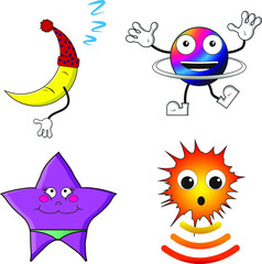 Set of funny planets