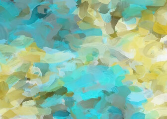 Fototapeta na wymiar splash painting texture abstract background in yellow blue
