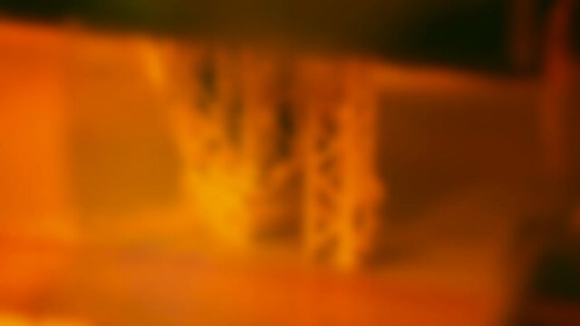 Blurred background. Stereolithography DPL SLA 3d printer create