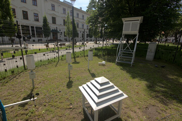 Weather station located at the city square