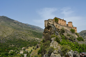 Fototapeta na wymiar Corte ancient citadel, Corsica, France 