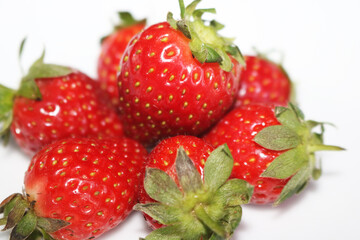 strawberry on white background