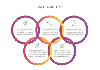 Vector business Infographic. Template for cycle diagram, graph and presentation. Business concept with various options.