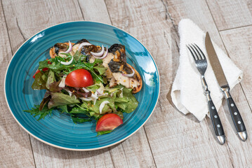 Tasty and healthy mackerel salad