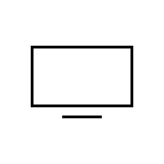 Tv outline icon. Symbol, logo illustration for mobile concept and web design.