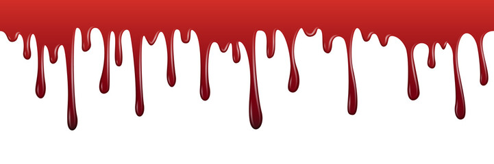 Blood dripping isolated vector seamless pattern