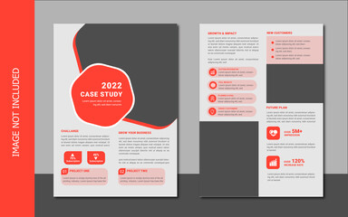 case study template with minimal design	