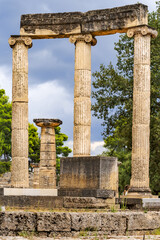 Fototapeta premium The Philippeion in the Altis of Olympia, Greece.