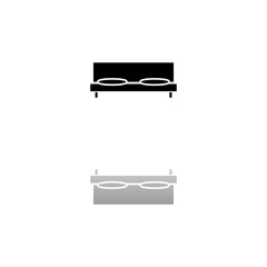 Bed icon flat