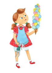Little girl with ice-cream