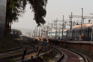 train on railway station