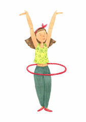 Girl doing exercises