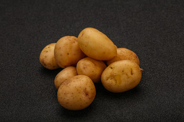 Raw baby young potato heap