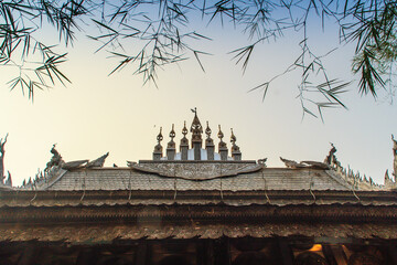 Amazing temple silver roof ridge design at Wat Sri Suphan, Chiang Mai, Thailand. Wat Srisuphan also...