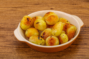 Roasted baby potato in the bowl