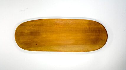 Set of cutlery and kitchen utensils made of wood. Isolated.