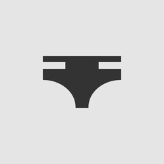 Swimming trunks for men icon flat.