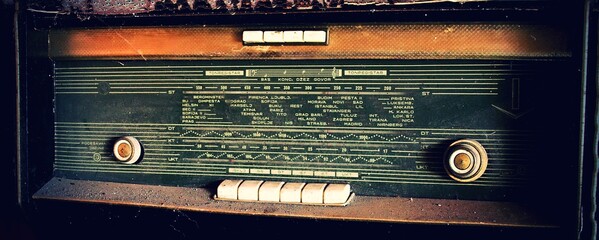 old radio and tooth of time
