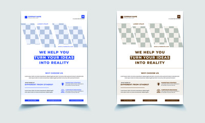 Blue and green corporate vector template design for business brochure, flyer, poster, pamphlet, presentation, annual report, magazine cover,A4 size layout concept company flyer